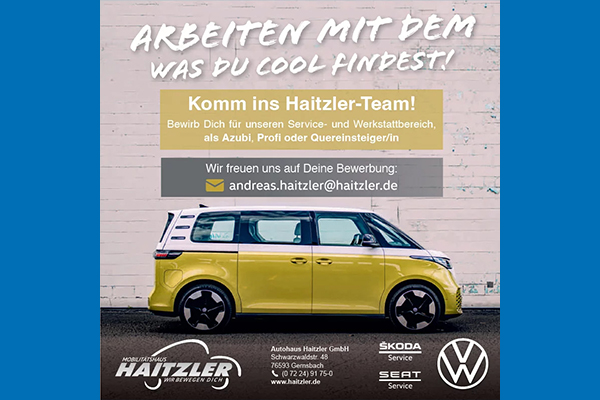 Das Bild zeigt einen Banner zum Thema Karriere bei Haitzler